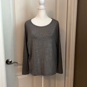 Banana Republic Gray Metallic Long Sleeve Top Size Small